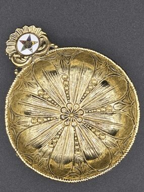 Vintage Gold Tone Mason (OES) Trinket Dish / Ashtray